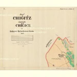 Chigitz - c2707-1-001 - Kaiserpflichtexemplar der Landkarten des stabilen Katasters