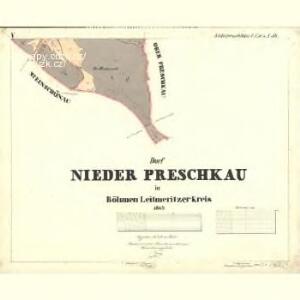 Nieder Preschkau - c1366-1-005 - Kaiserpflichtexemplar der Landkarten des stabilen Katasters