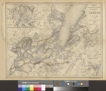 Carte du parcours de la grêle dans le canton de Genève du 7 au 8 juillet 1875