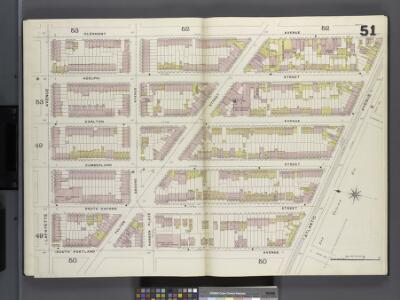 Brooklyn V. 2, Double Page Plate No. 51 [Map bounded by Clermont Ave., Atlantic Ave., S.Portland Ave., Lafayette Ave.]