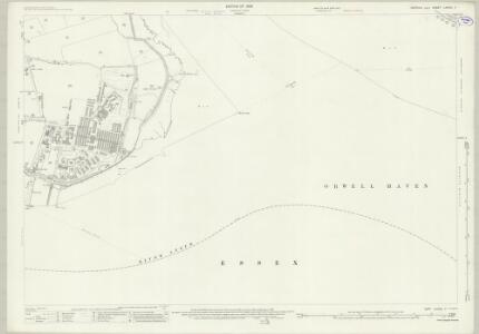 Suffolk LXXXIX.7 (includes: Felixstowe; Harwich; Shotley; Trimley St Mary) - 25 Inch Map