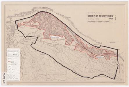 Feuerthalen: Definition der Siedlungen für die eidgenössische Volkszählung am 01.12.1970; Siedlungskarte
