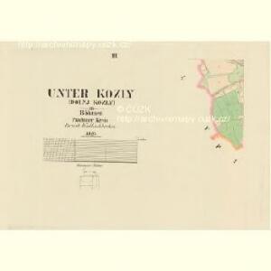 Unter Kozly (Dolnj Kozly) - c1311-1-003 - Kaiserpflichtexemplar der Landkarten des stabilen Katasters