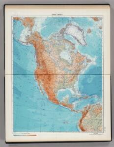176-177.  North America, Physical.  The World Atlas.