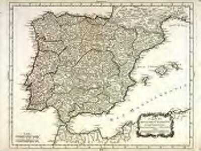 Carte du royaume d'Espagne et de Portugal