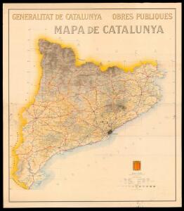 Mapa de Catalunya / formulat per la Direcció d'Obres Públiques
