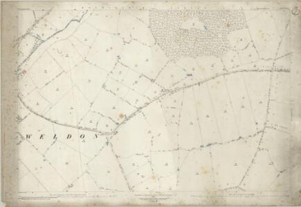 Northamptonshire XVIII.1 (includes: Benefield; Deenethorpe; Weldon) - 25 Inch Map