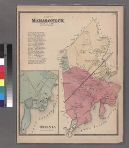 Plate 42: Town of Mamaroneck, Westchester Co. N.Y. - Orienta.