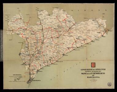 Mapa de la 3a demarcació de Barcelona. 21 dabril 1933 / Generalitat de Catalunya. Obres Públiques