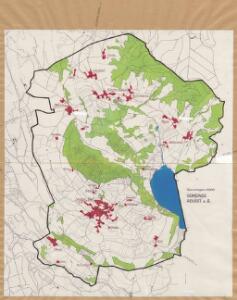 Aeugst am Albis: Definition der Siedlungen für die eidgenössische Volkszählung am 01.12.1960; Siedlungskarte Nr. 14