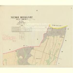 Nieder Hermanitz (Dolny Hermanice) - c1287-1-002 - Kaiserpflichtexemplar der Landkarten des stabilen Katasters
