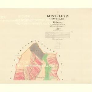 Kosteletz (Kostelec) - m1286-1-001 - Kaiserpflichtexemplar der Landkarten des stabilen Katasters