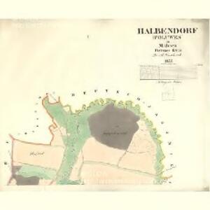 Halbendorf (Poluwes) - m2359-1-001 - Kaiserpflichtexemplar der Landkarten des stabilen Katasters