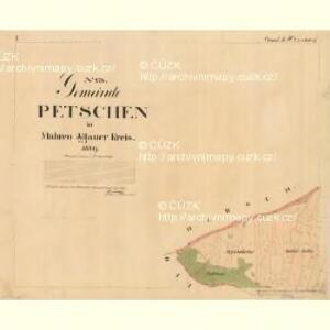 Petschen - m2246-1-001 - Kaiserpflichtexemplar der Landkarten des stabilen Katasters