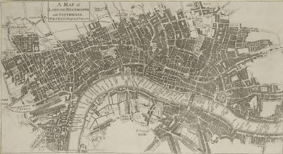 A MAP of LONDON, WESTMINSTER and SOUTHWARK. With ye New Buildings to ye Year 1733