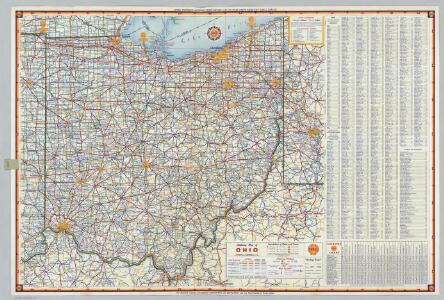 Shell Highway Map of Ohio.