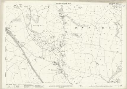 Staffordshire X.16 (includes: Betley; Blakenhall; Checkley Cum Wrinehill; Madeley) - 25 Inch Map