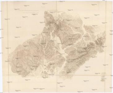 [Carte du relief de le Moravie et de la Silesie par des hachure]