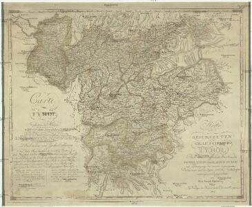 Karte der gefürsteten Grafschaft Tyrol nach den vortrefflichen Karten des Peter Anich und Blasius Huber