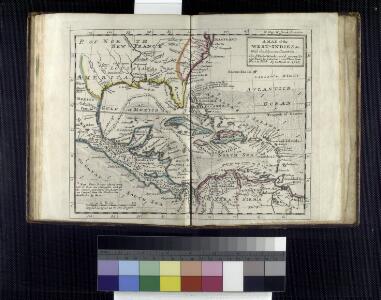 A map of the West-Indies &c. with the adjacent countries: also ye trade winds, and ye several tracts made by ye galeons and flota from place to place / by H. Moll, g., 1727.; A set of thirty-two new and correct maps of the principal parts of Europe, &c.: with the great or post-roads, and principal cross-roads, done in the year 1725, 1726 and 1727: all except four, viz. England, Scotland, Ireland, and a general map of Turky in Europe, which have been done and printed before ... / all done according to the latest observations, by Herman Moll, geographer.