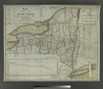 Map of the State of New York: with the latest improvements / by Wm. Hooker.