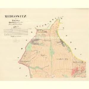 Medlowitz - m1747-1-001 - Kaiserpflichtexemplar der Landkarten des stabilen Katasters