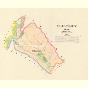 Millanowitz - c4636-1-001 - Kaiserpflichtexemplar der Landkarten des stabilen Katasters