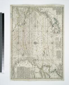 A new chart of the vast Atlantic Ocean: exhibiting the seat of war, both in Europe and America, likewise the trade winds & course of sailing from one continent to the other, with the banks, shoals and rocks drawn according to the latest discoveries, and regulated by astronomical observations / Emanl. Bowen, sculp.
