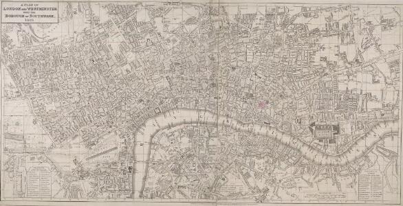 A NEW PLAN OF LONDON AND WESTMINSTER WITH THE BOROUGH OF SOUTHWARK 218