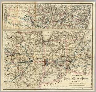 Maps showing the Indiana & Illinois Central Railway.