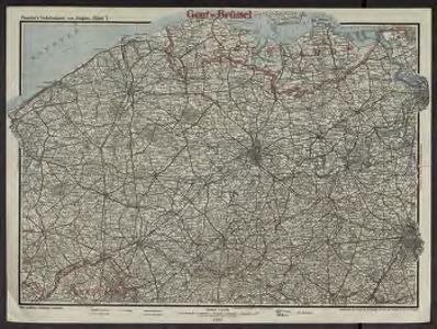 Paasche's Verkehrskarte von Belgien. Blatt 1, Gent-Brussel