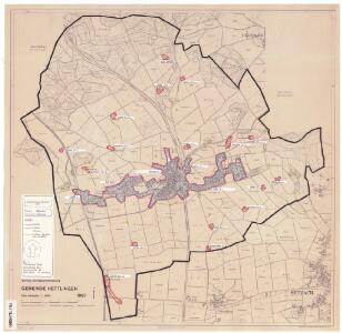 Hettlingen: Definition der Siedlungen für die eidgenössische Volkszählung am 01.12.1970; Siedlungskarte