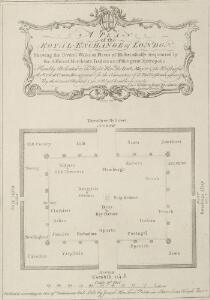 A PLAN of the ROYAL EXCHANGE of LONDON Shewing the several Walks, or Places of Resort, usually frequented by the different Merchants, Traders &c. of this great Metropolis.