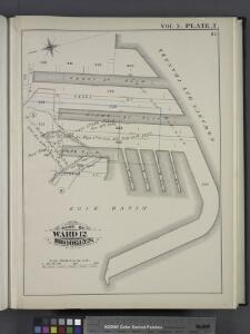 Vol. 5. Plate, T. [Map bound by Henry St. Slip, Gowanus Bay Channel, Erie Basin, Halleck St., Henry St., Bay St.; Including Hicks St. Slip, Pond Slip, Otsego St.]