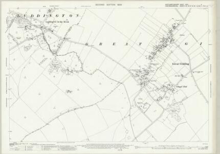 Northamptonshire XXVII.4 (includes: Great Gidding; Luddington) - 25 Inch Map