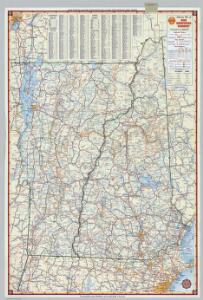 Shell Highway Map of New Hampshire, Vermont.
