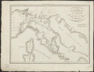Carte d'une partie de l'Italie, pour servir à l'itinéraire d'un voyage fait dans ce pays, par Petit-Radel, en 1811 et 1812