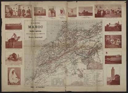 Carte du Maroc et de la frontière algérienne dressée au Bureau Militaire du Petit Journal