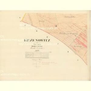 Krženowitz - m1387-1-003 - Kaiserpflichtexemplar der Landkarten des stabilen Katasters
