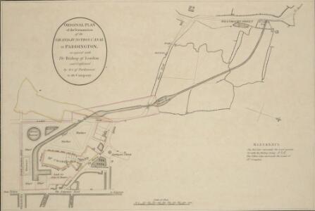 ORIGINAL PLAN of the Termination of the GRAND JUNCTION CANAL at PADDINGTON as Agreed with the Bishop of London and Confirmed by Act of Parliament to the Company