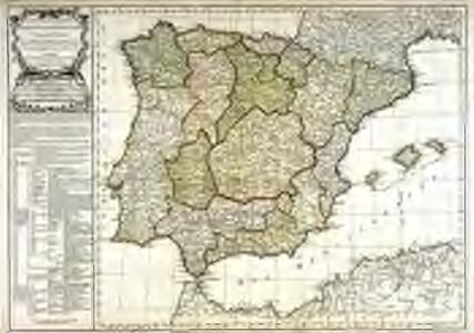 Carte des royaumes d'Espagne et de Portugal