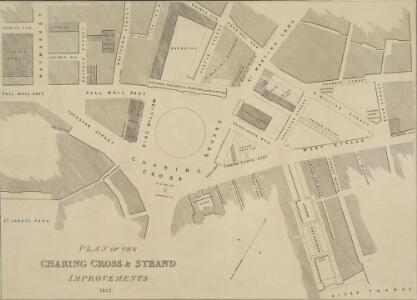 Old Ordnance Survey Maps London Charing Cross & Trafalgar Square 1871 Large Plan 