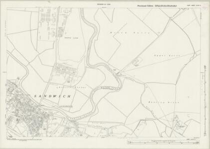 Kent XLVIII.3 (includes: Sandwich; Worth) - 25 Inch Map
