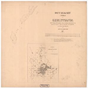 Kristiania amt nr 58: Detailkart over Christiania efter Kommunebestyrelsens Foranstaltning trigonometrisk og geometrisk opmaalt