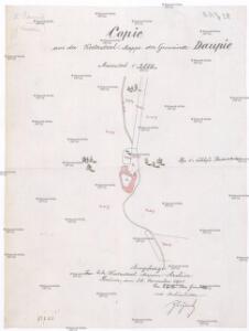 Copie aus der Katastral-Mappe der Gemeinde Daupie