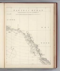 Facsimile:  Pacific Ocean.  Cook River to Gulf of California.  British Admiralty Chart (portion).