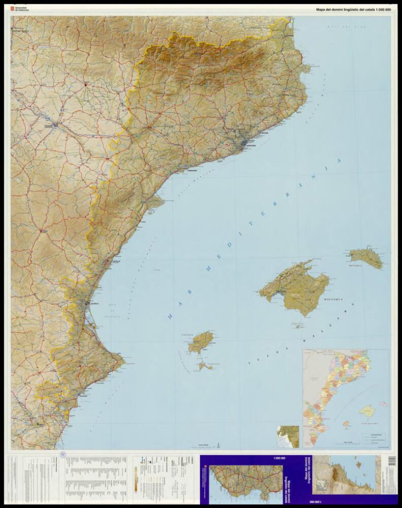 Resultado de imagen de mapa del domini lingüístic de la llengua catalana