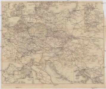 Eisenbahn-Übersichtskarte von Mittel-Europa