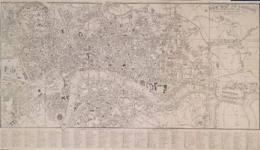 A NEW MAP OF LONDON with the adjacent Villages Including the New Streets and Public Buildings CORRECTED TO 1832