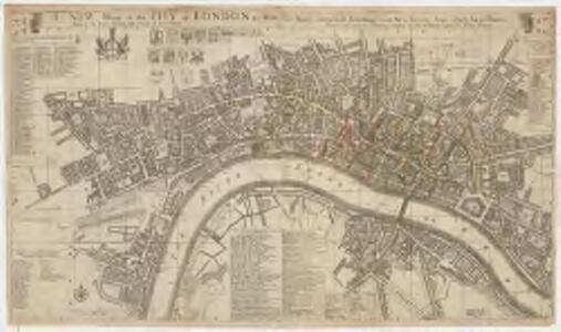 A new mapp of the city of London &c. : with the many additionall buildings and new streets anno 1723 in a playne